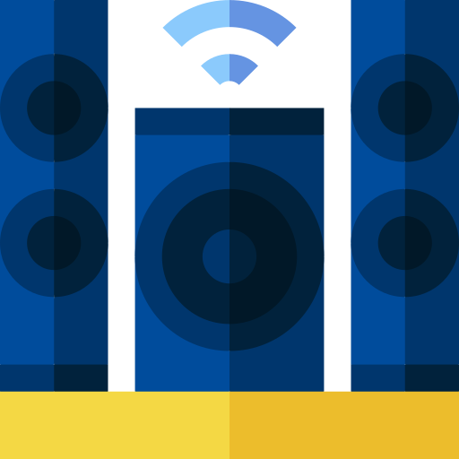 Audio speaker Basic Straight Flat icon
