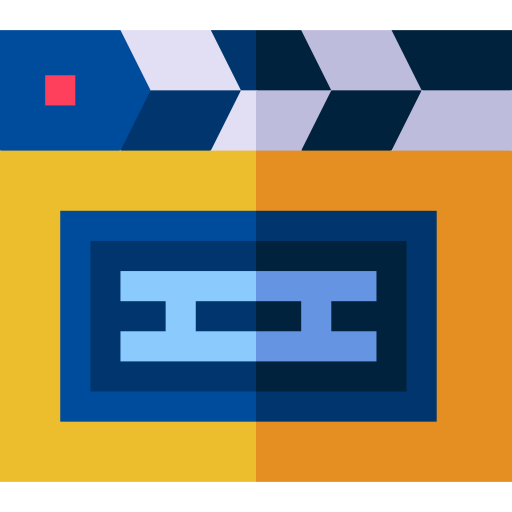 clapperboard Basic Straight Flat icon