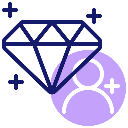 Diamond Inipagistudio Lineal Color icon