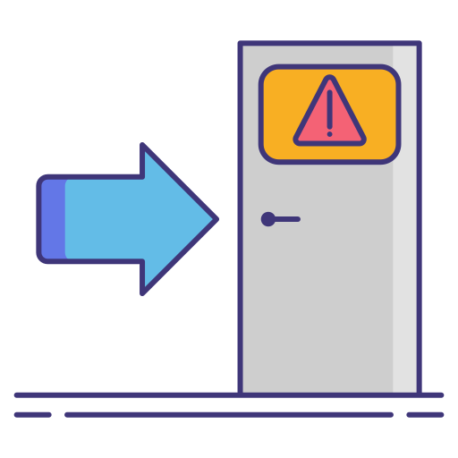 salida de emergencia Flaticons Lineal Color icono