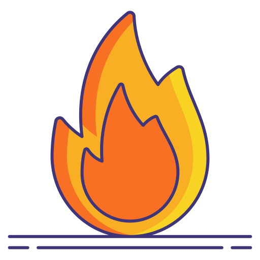 Огонь Flaticons Lineal Color иконка