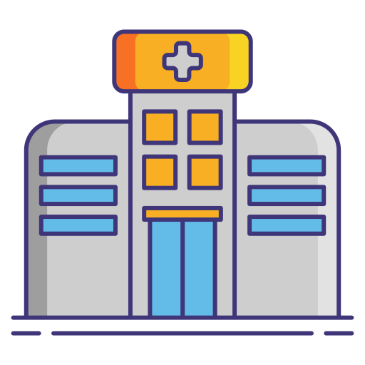 szpital Flaticons Lineal Color ikona