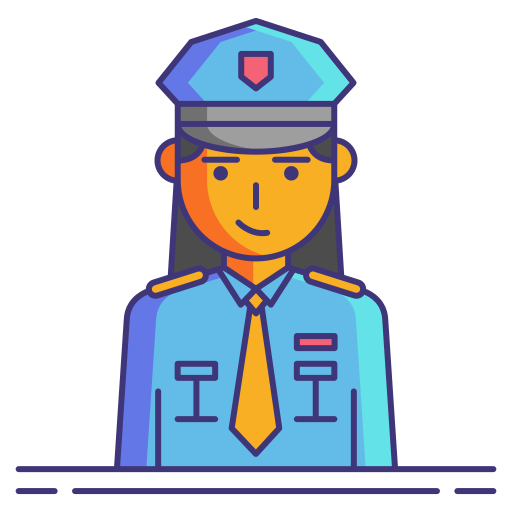 poliziotta Flaticons Lineal Color icona
