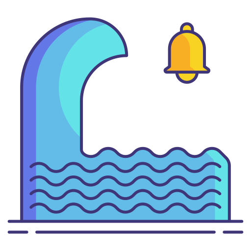 tsunami Flaticons Lineal Color icono