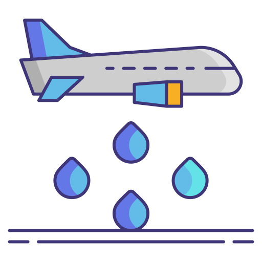 aeronave Flaticons Lineal Color icono