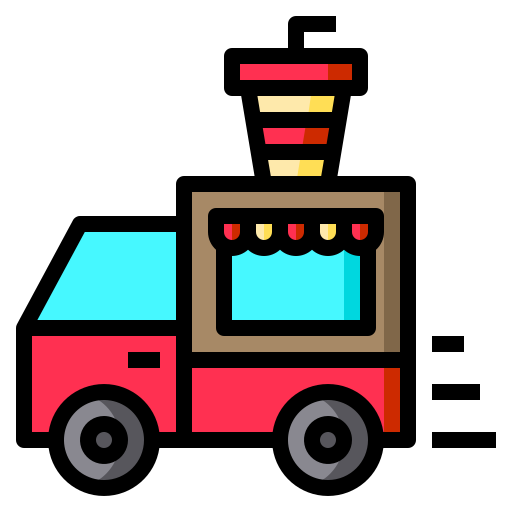 lastwagen Catkuro Lineal Color icon