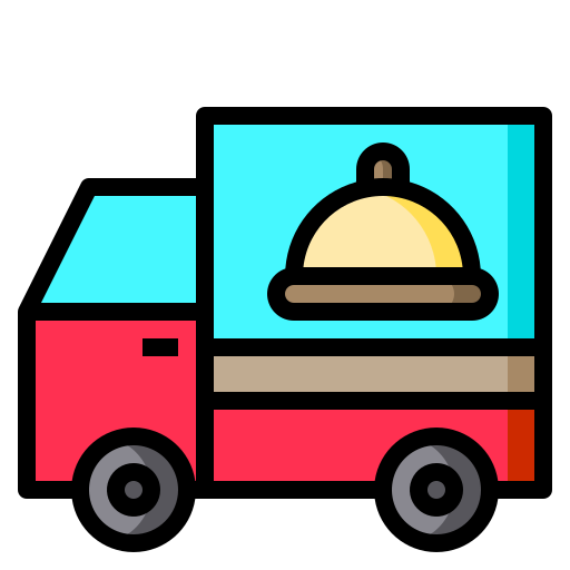 Delivery truck Catkuro Lineal Color icon