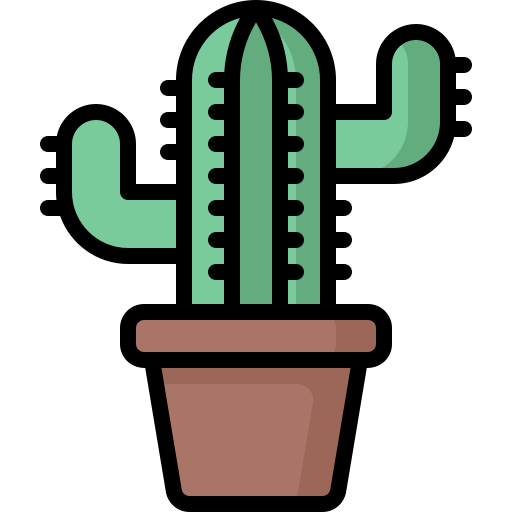 kaktus bqlqn Lineal Color ikona
