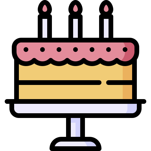 Торт на день рождения bqlqn Lineal Color иконка