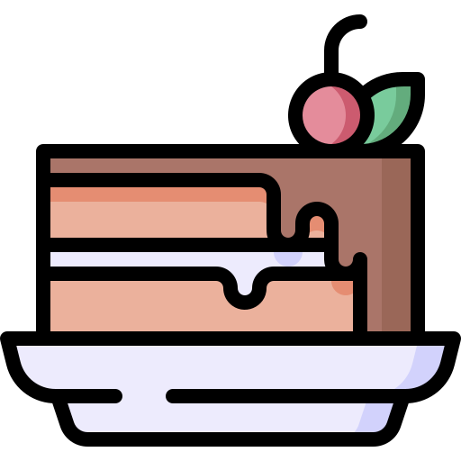 Кусок пирога bqlqn Lineal Color иконка