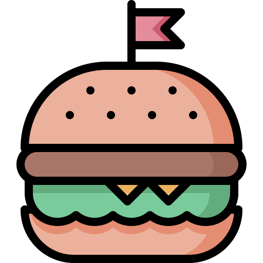 hambúrguer bqlqn Lineal Color Ícone