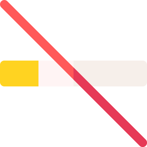 pas de cigarettes Basic Rounded Flat Icône