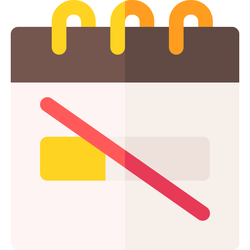 kalender Basic Rounded Flat icoon