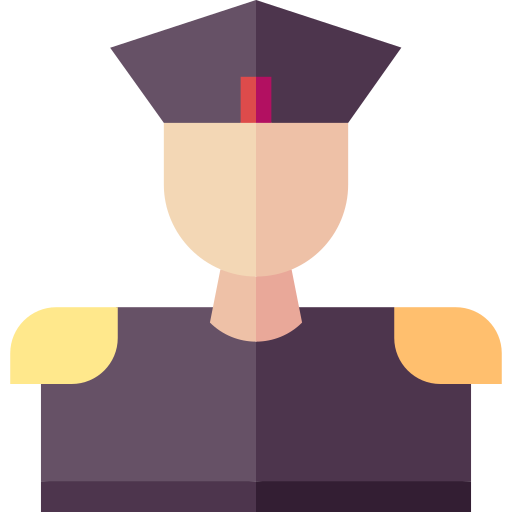 Policeman Basic Straight Flat icon