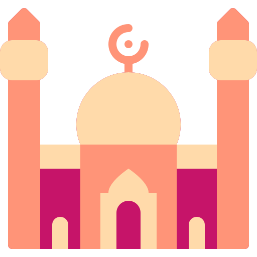moskee Berkahicon Flat icoon