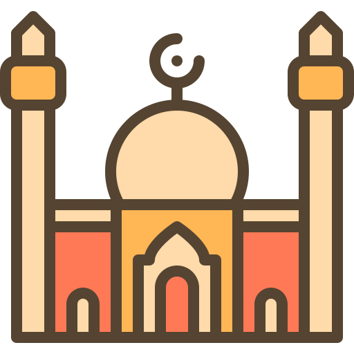 Mosque Berkahicon Lineal Color icon