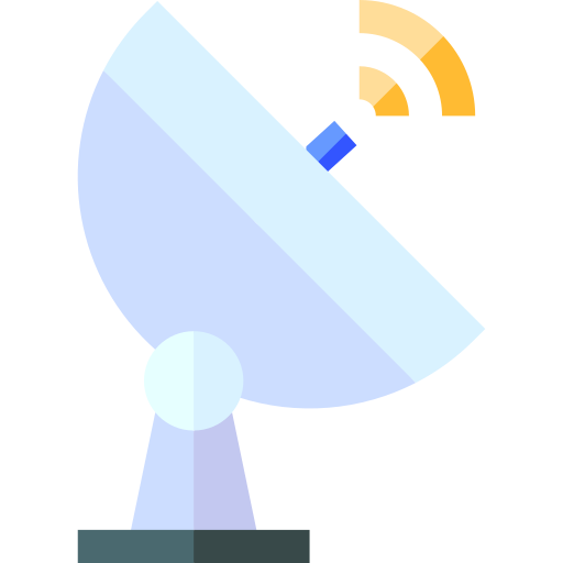 satelliet schotel Basic Straight Flat icoon