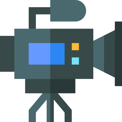 Video camera Basic Straight Flat icon