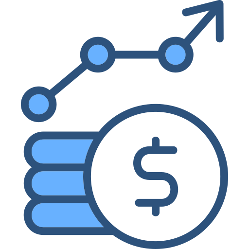 geldmengenwachstum Generic Blue icon