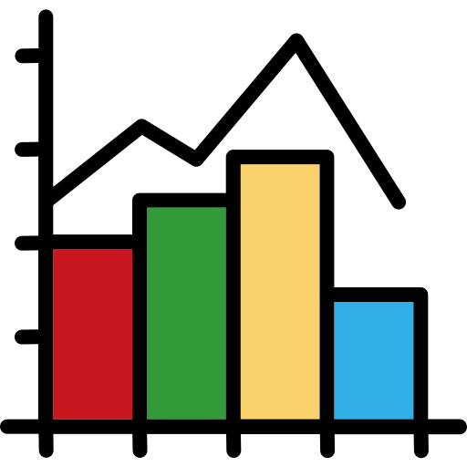 Bar chart Generic Outline Color icon