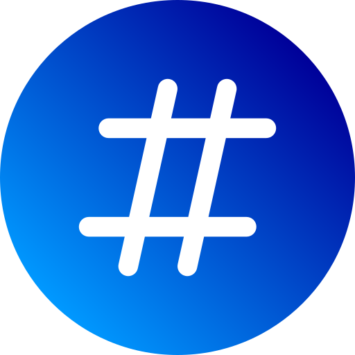 Hashtag Generic Flat Gradient icon