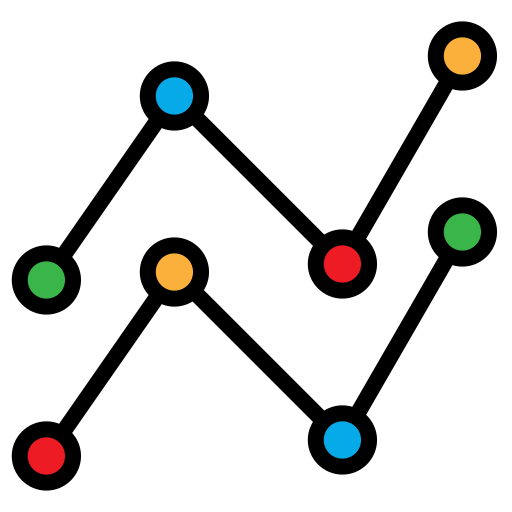 graphique en ligne Generic Outline Color Icône