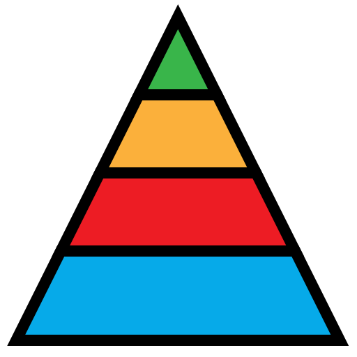 피라미드 형 차트 Generic Outline Color icon