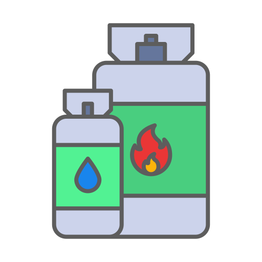 bouteille de gaz Generic Outline Color Icône