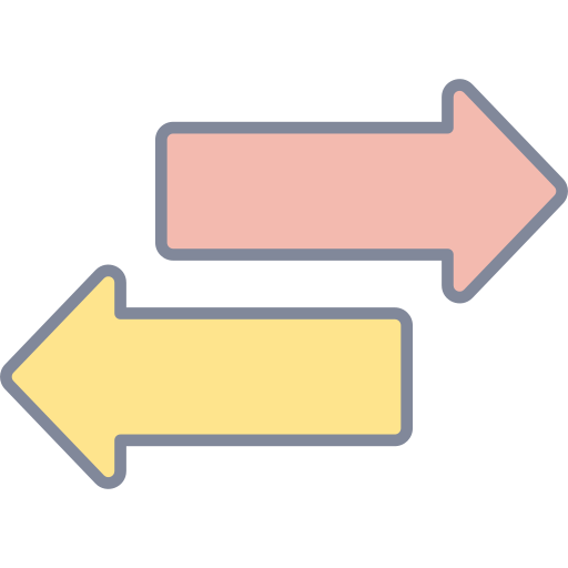 flèches opposées Generic Outline Color Icône