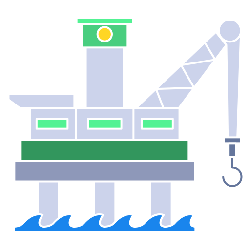 la plataforma de perforación Generic Flat icono