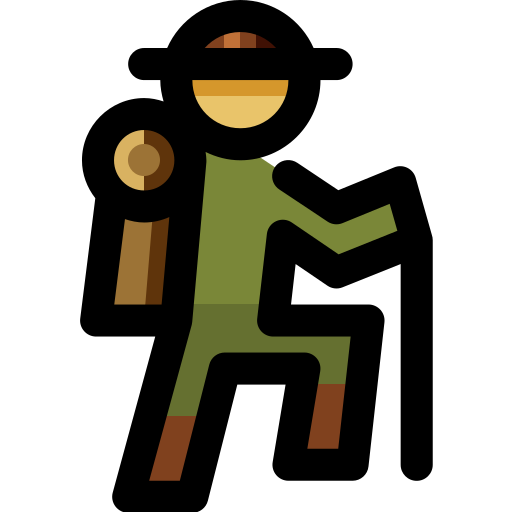 Walking Generic Outline Color icon