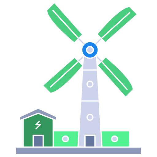 turbina eolica Generic Flat icona
