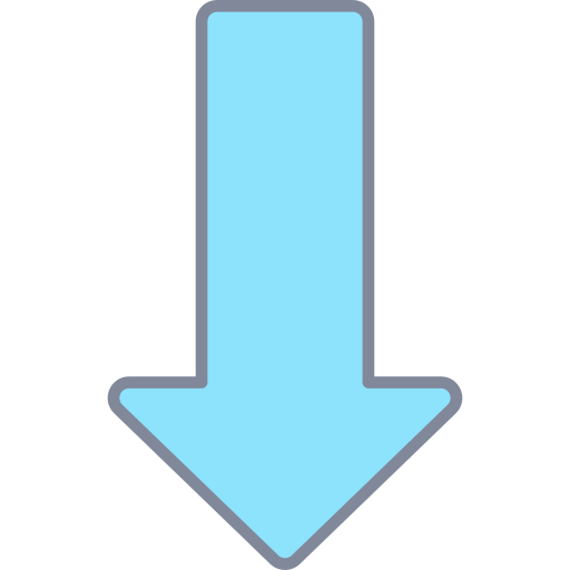 freccia in giù Generic Outline Color icona