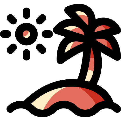 바닷가 Generic Outline Color icon