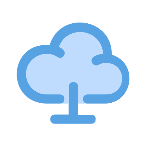 Cloud computing Generic Blue icon