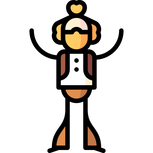ヒッピー Puppet Characters Lineal Color icon