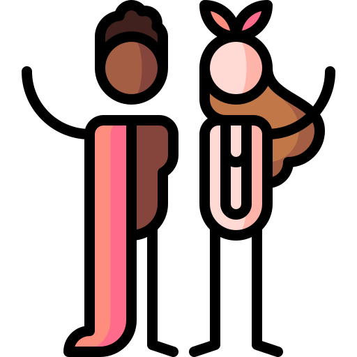Sexual Puppet Characters Lineal Color icon