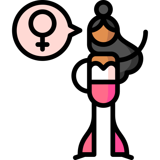 feminismus Puppet Characters Lineal Color icon