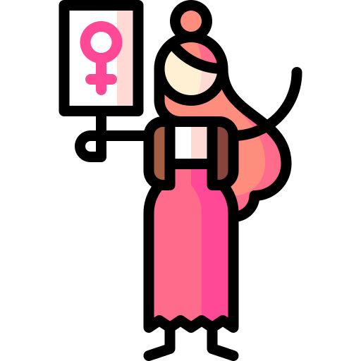 feminist Puppet Characters Lineal Color icon