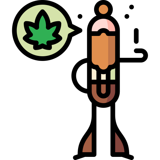 marihuana Puppet Characters Lineal Color icon