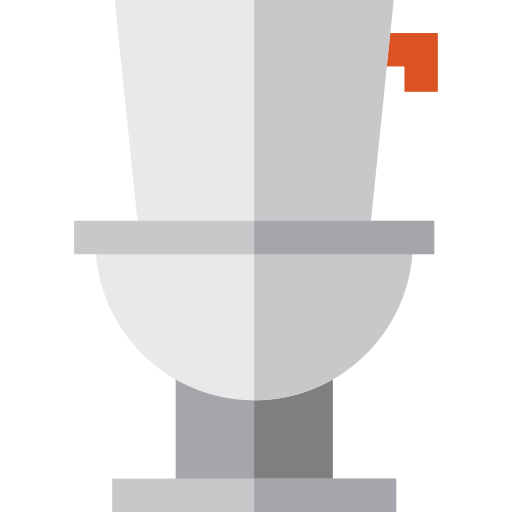 toilet Basic Straight Flat icoon