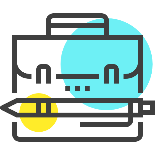 aktentasche Maxim Flat Two Tone Yellow and Blue icon