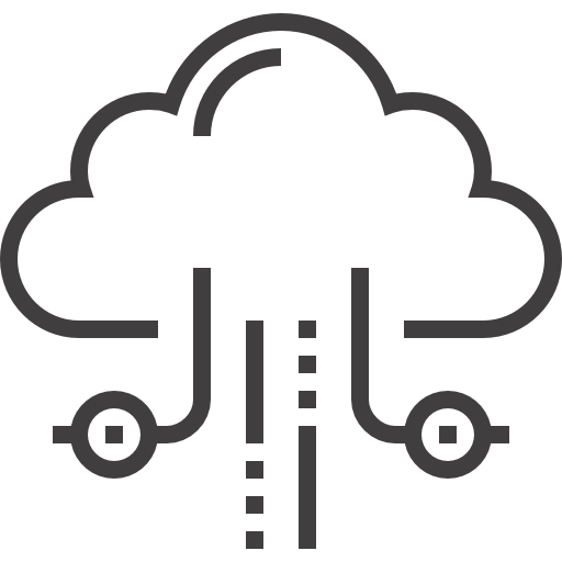 computación en la nube Maxim Flat Lineal icono