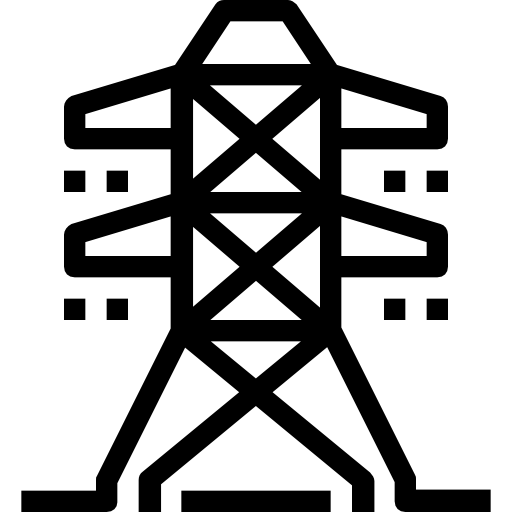 torre elétrica Maxim Flat Lineal Ícone
