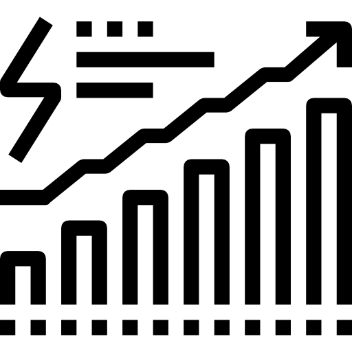 gráfico de barras Maxim Flat Lineal Ícone
