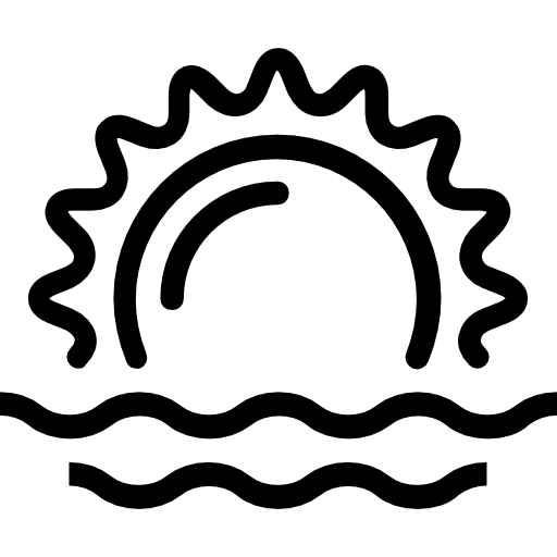 zachód słońca Maxim Flat Lineal ikona