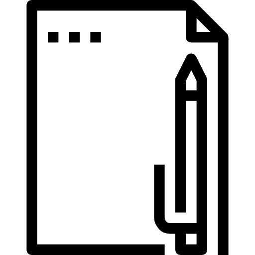 documento Maxim Flat Lineal icono