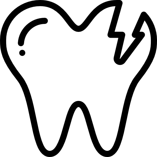 dente Detailed Rounded Lineal icona