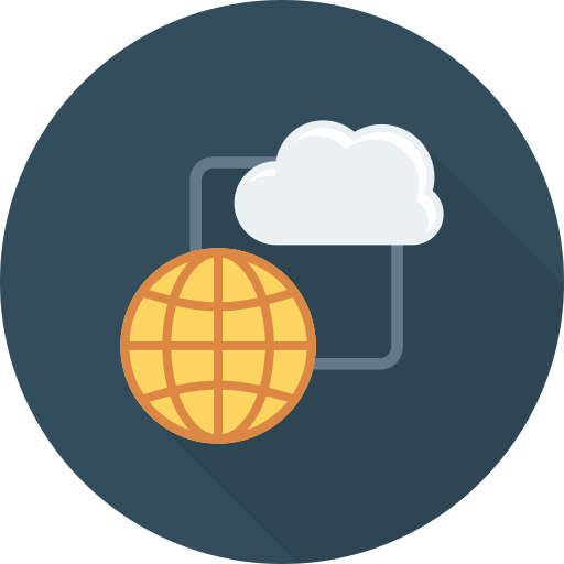 Cloud computing Dinosoft Circular icon