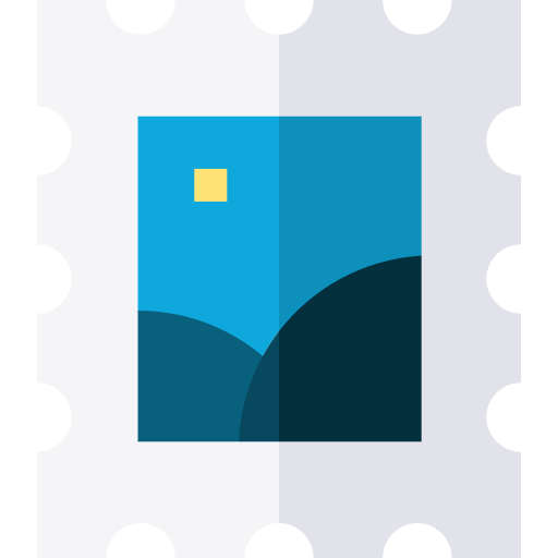 briefmarke Basic Straight Flat icon